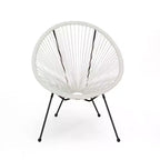 Christopher Knight Home Anson Outdoor Acapulco Woven Patio Accent Chair White/Black