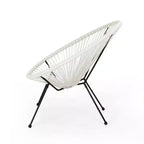 Christopher Knight Home Anson Fauteuil d'appoint Acapulco d'extérieur tressé Blanc/Noir