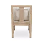 Greemotion 2pc Bordeaux Outdoor Brushed Metal Armless Patio Armless Chair with Cushions Brown