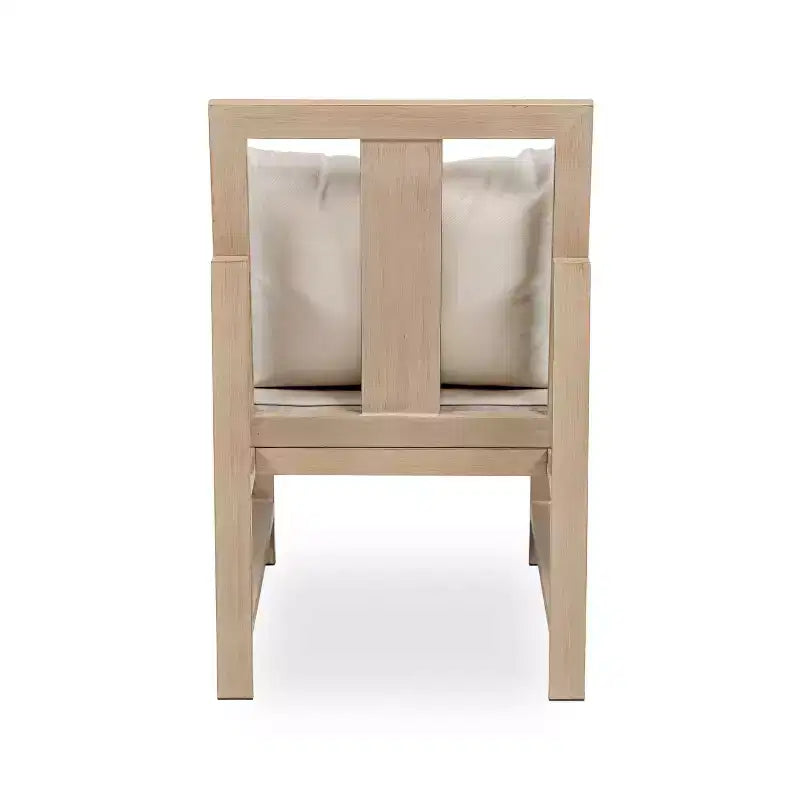 Greemotion 2pc Bordeaux Outdoor Brushed Metal Armless Patio Armless Chair with Cushions Brown