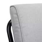 Greemotion 6pc Palma Outdoor Metal Reclining Cushioned Arm Patio Chairs Gray