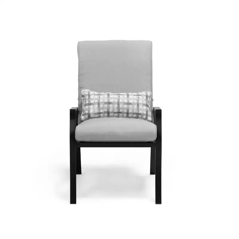 Greemotion 6pc Palma Outdoor Metal Reclining Cushioned Arm Patio Chairs Gray