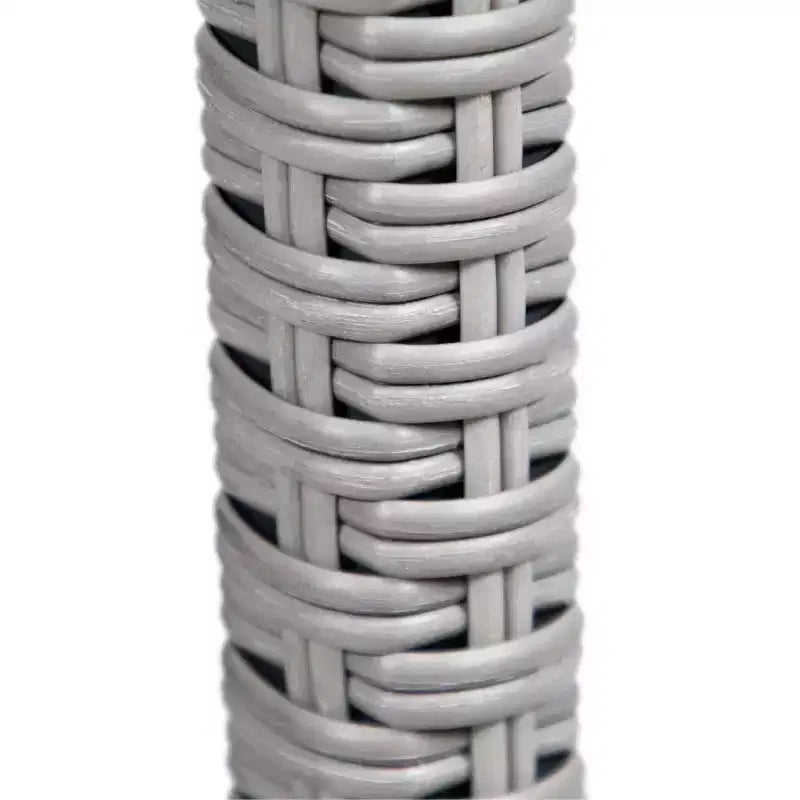 Greemotion 6pc Cyprus Outdoor Bar Height Stackable Armless Patio Chairs Gray: UV-Resistant, All-Weather, Aluminum Frame