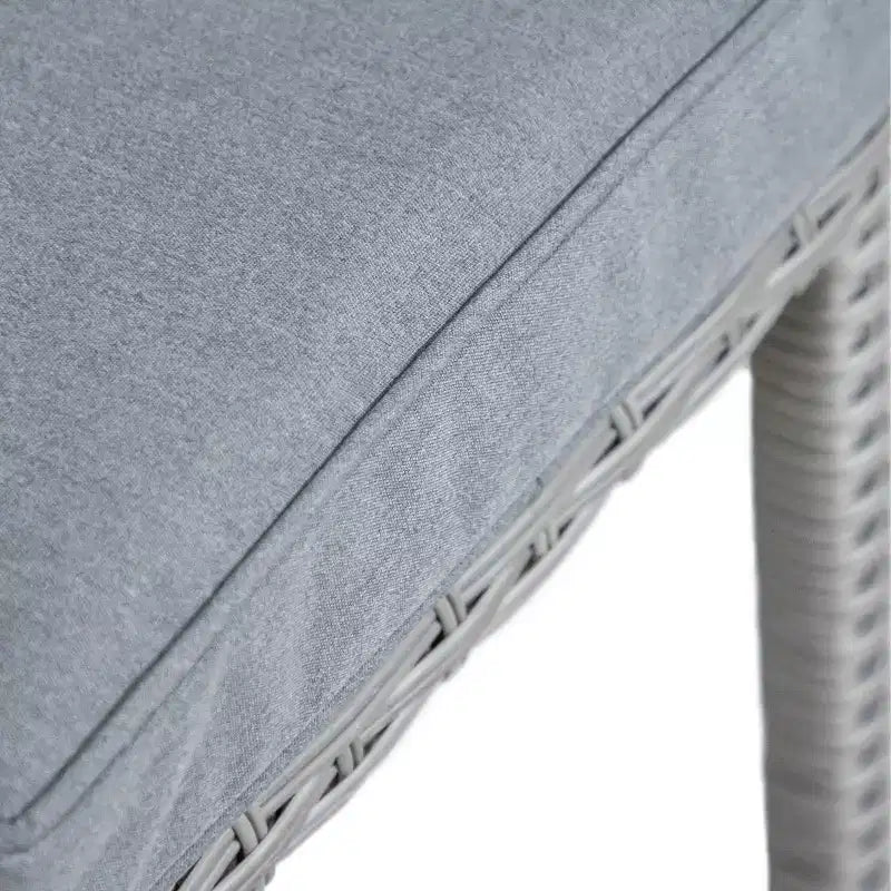 Greemotion 6pc Cyprus Outdoor Bar Height Stackable Armless Patio Chairs Gray: UV-Resistant, All-Weather, Aluminum Frame