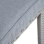 Greemotion 6pc Cyprus Outdoor Bar Height Stackable Armless Patio Chairs Gray: UV-Resistant, All-Weather, Aluminum Frame