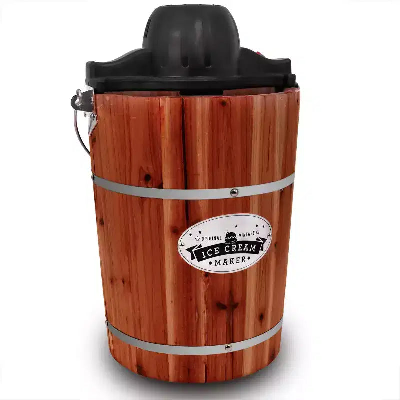 Elite Cuisine 6qt Old Fashioned Vintage Electric Ice Cream Maker Machine