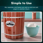 Elite Cuisine 6qt Old Fashioned Vintage Electric Ice Cream Maker Machine