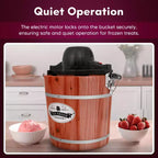 Elite Cuisine 4qt Old Fashioned Vintage Electric Ice Cream Maker Machine