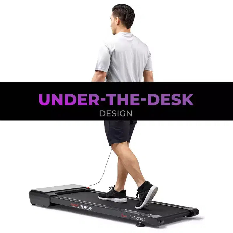 Tapis de course intelligent compact auto-inclinable Sunny Health & Fitness Sleek Stride