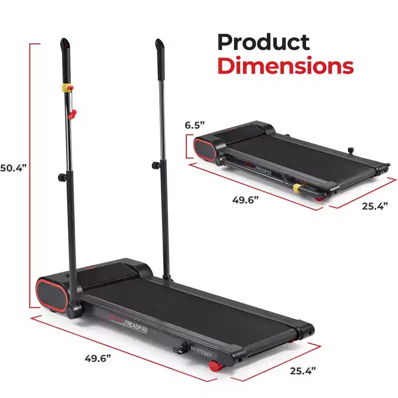 Tapis de course intelligent Sunny Health & Fitness Slim avec exerciseur de bras