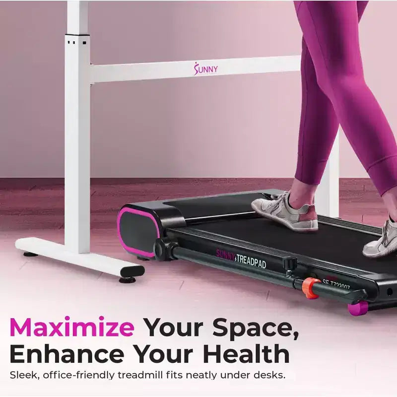 Tapis de course intelligent Sunny Health & Fitness Slim avec exerciseur de bras