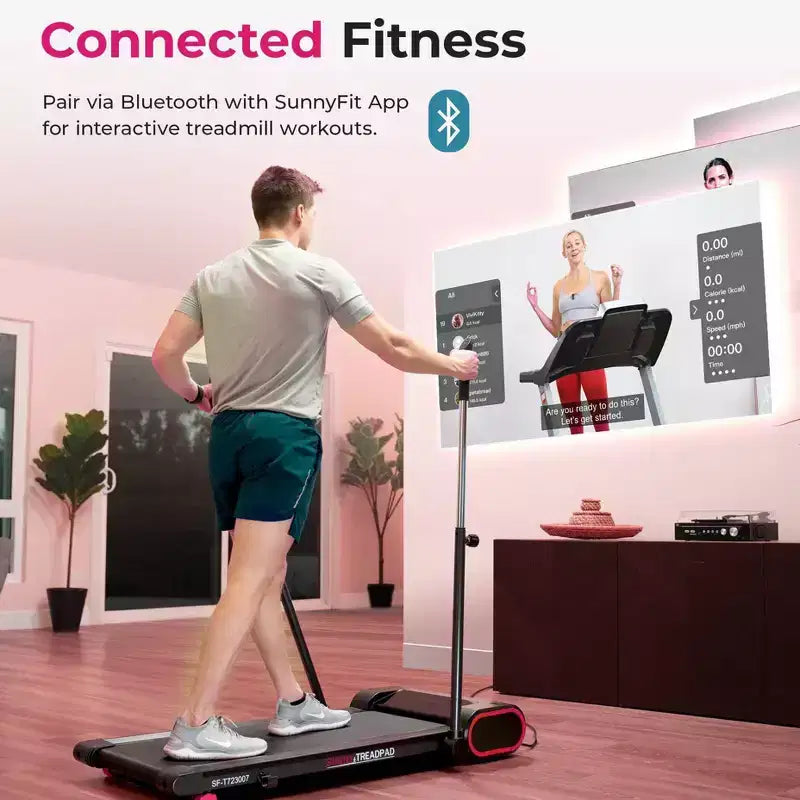 Tapis de course intelligent Sunny Health & Fitness Slim avec exerciseur de bras