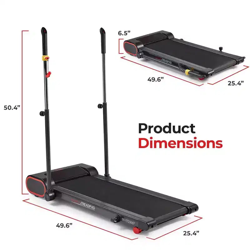 Tapis de course intelligent Sunny Health & Fitness Slim avec exerciseur de bras