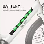 Soar Adult City ST 350 27.5'' Step-Thru Electric Cruiser Bike