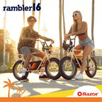 Razor Rambler Step Over Electric Scooter - Beige: 350W Motor, 15.5 mph Speed