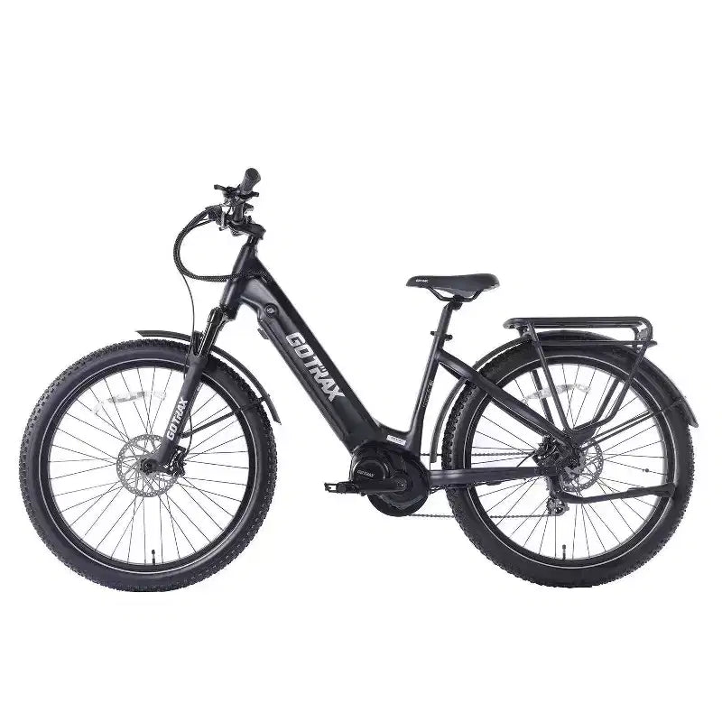 Vélo hybride électrique GOTRAX Adult MX1 Mid Drive 27,5 po à enjambement bas – Noir