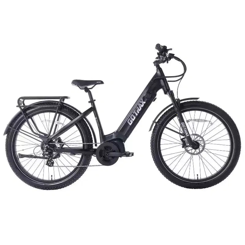Vélo hybride électrique GOTRAX Adult MX1 Mid Drive 27,5 po à enjambement bas – Noir