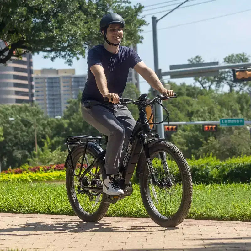 Vélo hybride électrique GOTRAX Adult MX1 Mid Drive 27,5 po à enjambement bas – Noir