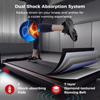 Costway 3 in 1 Folding Treadmill with Remote Control LED Display and APP for Home Red/Blue