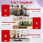 Costway 3 in 1 Folding Treadmill with Remote Control LED Display and APP for Home Red/Blue