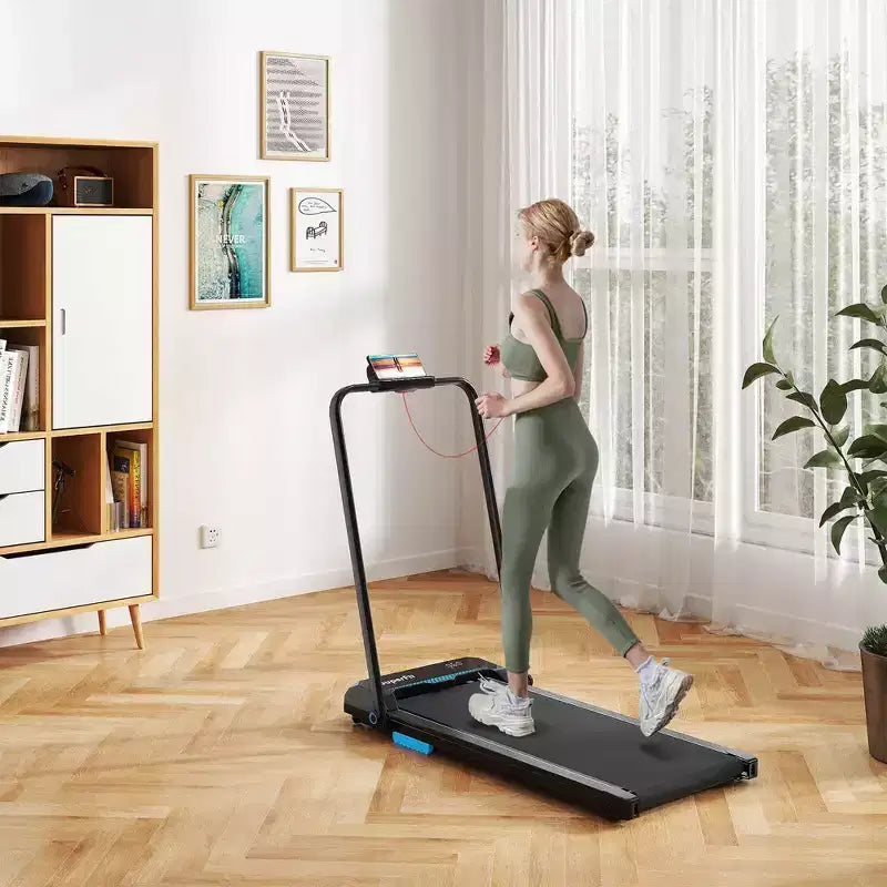 Costway 3 in 1 Folding Treadmill with Remote Control LED Display and APP for Home Red/Blue