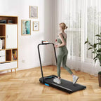Costway 3 in 1 Folding Treadmill with Remote Control LED Display and APP for Home Red/Blue
