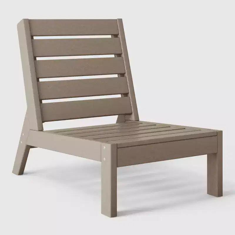 Westintrends Avalon Outdoor Patio Hdpe Deep Seating Modular Armless Chair