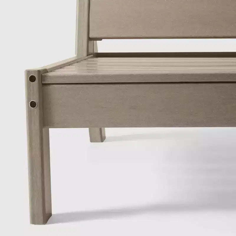 Westintrends Avalon Outdoor Patio Hdpe Deep Seating Modular Armless Chair