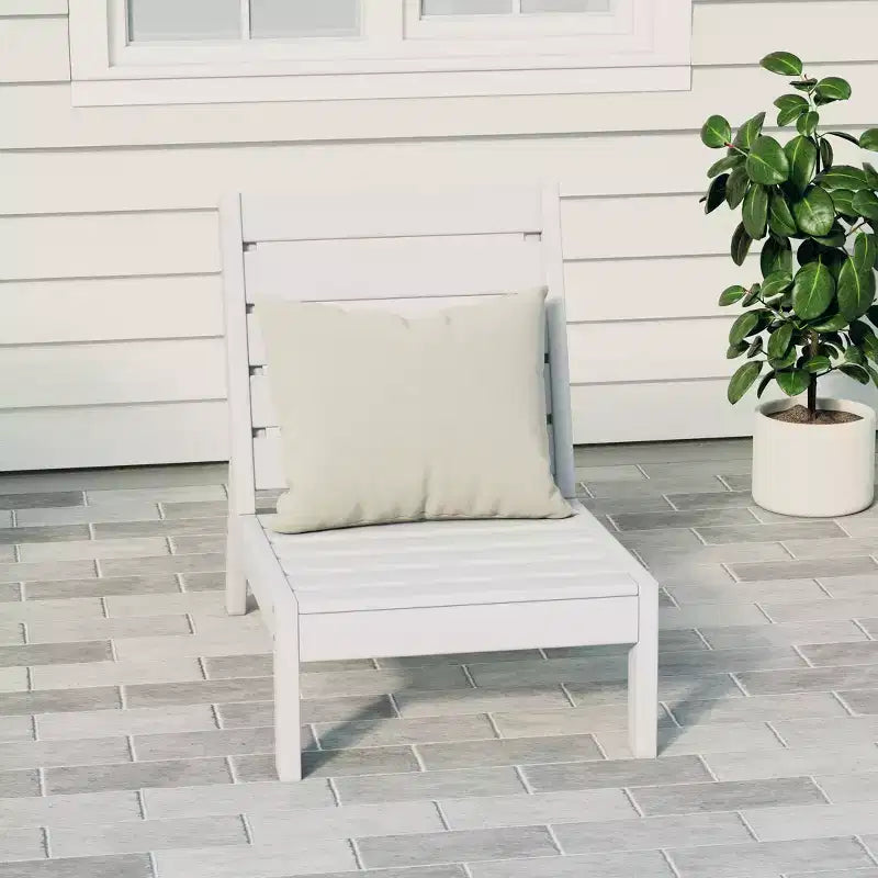 Westintrends Avalon Outdoor Patio Hdpe Deep Seating Modular Armless Chair