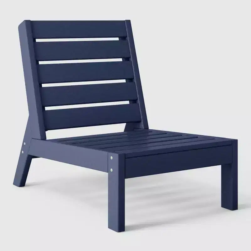 Westintrends Avalon Outdoor Patio Hdpe Deep Seating Modular Armless Chair