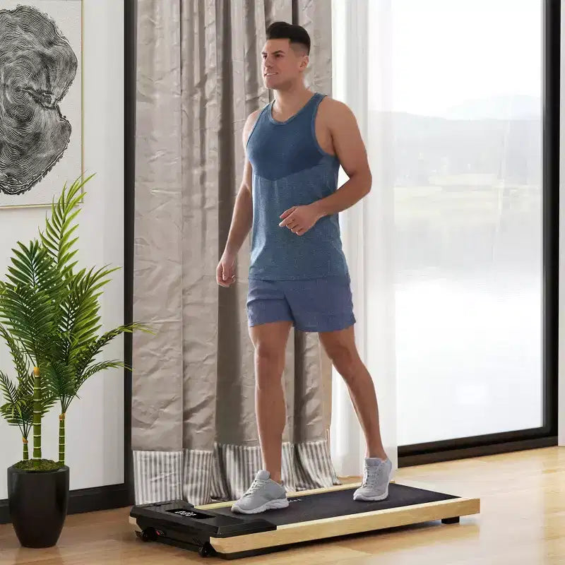 Tapis de marche silencieux Soozier 2,5 CV à placer sous un bureau, avec télécommande, roulettes de transport et écran LED pour la maison, la salle de sport ou le bureau