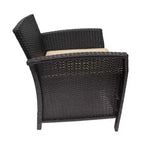GDFStudio Fauteuils de jardin en osier Raina avec coussin (Lot de 2)