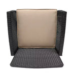 GDFStudio Fauteuils de jardin en osier Raina avec coussin (Lot de 2)
