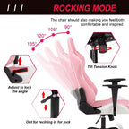 BestMassage Gaming Chair Office Chair with Lumbar Support Headrest Armrests and Rolling Swivel Computer Chair for PC Gamer
