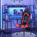 BestMassage Gaming Chair Office Chair with Lumbar Support Headrest Armrests and Rolling Swivel Computer Chair for PC Gamer
