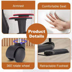 BestMassage Racing Gaming Chair Office Massage Chair with Massage Function Lumbar Support PU Leather for Adult