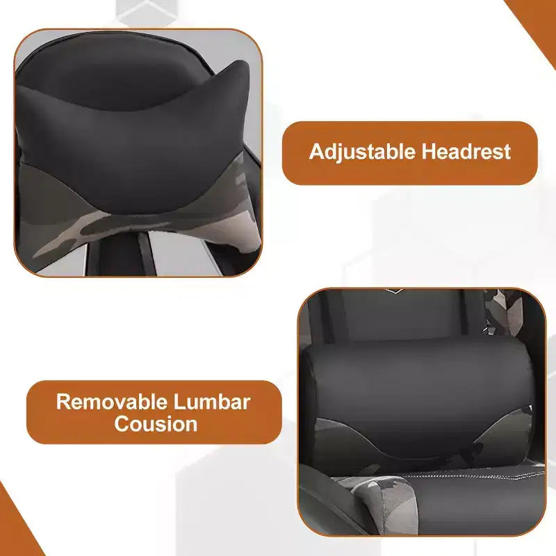 BestMassage Racing Gaming Chair Office Massage Chair with Massage Function Lumbar Support PU Leather for Adult