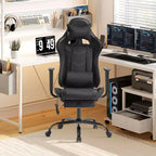 BestMassage Racing Gaming Chair Office Massage Chair with Massage Function Lumbar Support PU Leather for Adult