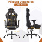 BestMassage Racing Gaming Chair Office Massage Chair with Massage Function Lumbar Support PU Leather for Adult