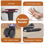 BestMassage Racing Gaming Chair Office Massage Chair with Massage Function Lumbar Support PU Leather for Adult