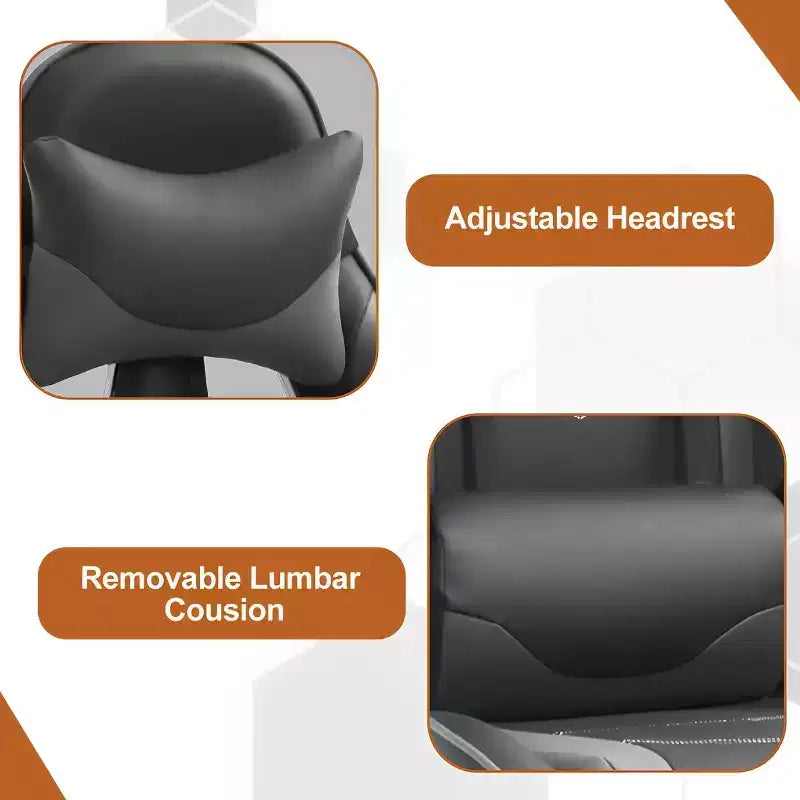BestMassage Racing Gaming Chair Office Massage Chair with Massage Function Lumbar Support PU Leather for Adult