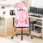 BestMassage Racing Gaming Chair Office Massage Chair with Massage Function Lumbar Support PU Leather for Adult