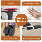 BestMassage Racing Gaming Chair Office Massage Chair with Massage Function Lumbar Support PU Leather for Adult