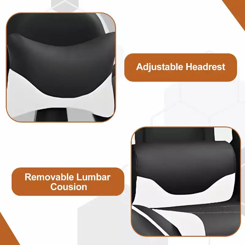 BestMassage Racing Gaming Chair Office Massage Chair with Massage Function Lumbar Support PU Leather for Adult
