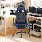 BestMassage Racing Gaming Chair Office Massage Chair with Massage Function Lumbar Support PU Leather for Adult