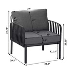 Christopher Knight Home Hester Outdoor Polypropylene Upholstered Club Chair (Set of 2)