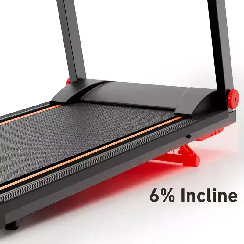DeerRun A1 Ultra Folding Smart 6% Incline Treadmill 0.6-7.5mph 39.37*16.53 Inch Belt Treadmills