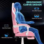 Hoffree Extra Large Massage Gaming Chair Ergonomic Office PC Chair with Footrest & Adjustable