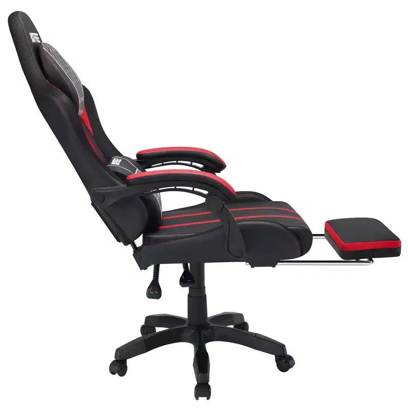 Hoffree Extra Large Massage Gaming Chair Ergonomic Office PC Chair with Footrest & Adjustable
