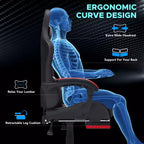 Hoffree Extra Large Massage Gaming Chair Ergonomic Office PC Chair with Footrest & Adjustable